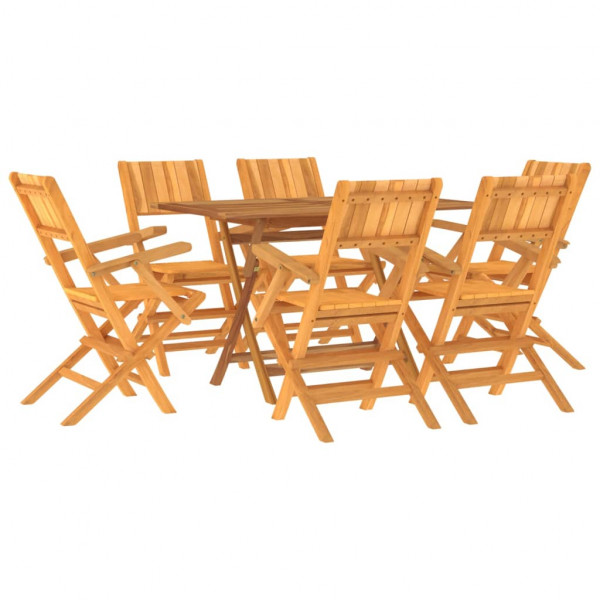 Conjunto de jantar para jardim 7 pcs madeira de teca maciça M 3