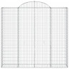 Cestos gabião arqueados 8pcs 200x50x180/200cm ferro galvanizado 4