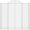 Cestos gabião arqueados 2pcs 200x50x180/200cm ferro galvanizado 4