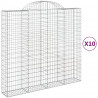 Cestas gaviones 10 uds forma de arco hierro 200x50x180/200 cm 2
