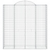 Cestos gabião arqueados 2pcs 200x50x200/220cm ferro galvanizado 4