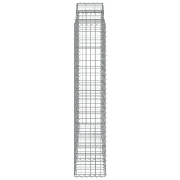 Cestos gabião arqueados 2pcs 200x50x200/220cm ferro galvanizado M 5