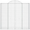 Cestos gabião arqueados 11 pcs 200x50x180/200 ferro galvanizado 4