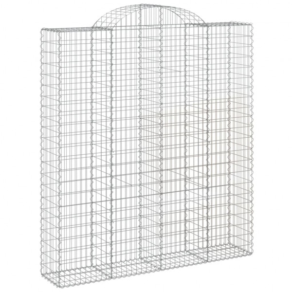 Cestos gabião arqueados 3pcs 200x50x220/240cm ferro galvanizado M 3