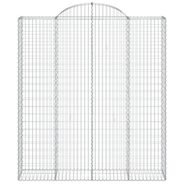 Cestas de gaviones 3 uds forma de arco hierro 200x50x220/240 cm M 4