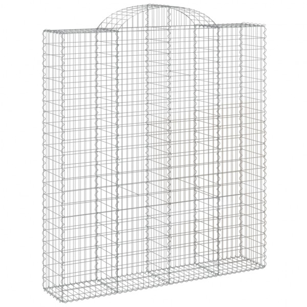 Cestos gabião arqueados 4pcs 200x50x220/240cm ferro galvanizado M 3