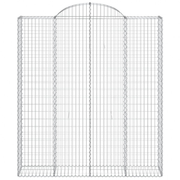 Cestos gabião arqueados 4pcs 200x50x220/240cm ferro galvanizado M 4