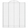 Cestos gabião arqueados 8pcs 200x50x220/240cm ferro galvanizado 4
