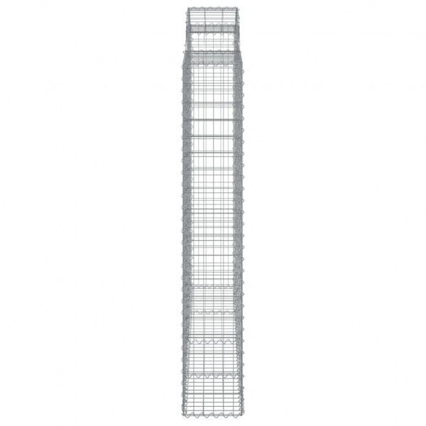 Cestos gabião arqueados 4pcs 200x50x180/200cm ferro galvanizado M 5