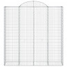 Cestos gabião arqueados 8pcs 200x50x200/220cm ferro galvanizado 4