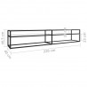 Mueble para TV vidrio templado transparente 220x40x40.5 cm 5