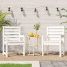 Cadeiras de jardim 2 pcs 60x48x91 cm pinho maciço branco 3