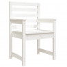 Cadeiras de jardim 2 pcs 60x48x91 cm pinho maciço branco 5