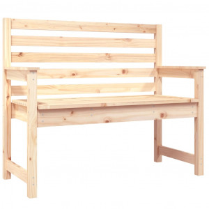 Banco de jardín madera maciza de pino 109x48x91.5 cm H
