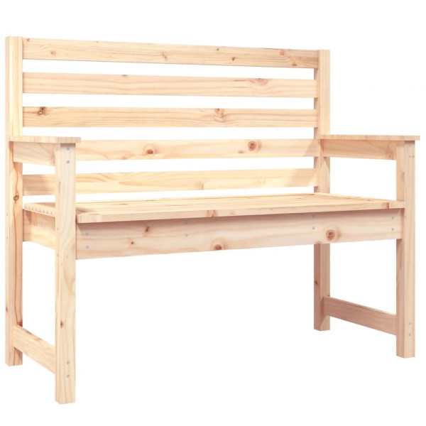 Banco de jardín madera maciza de pino 109x48x91.5 cm M 2