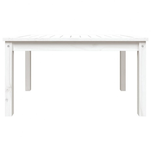 Mesa de jardín madera maciza de pino blanco 82.5x50.5x45 cm M 5