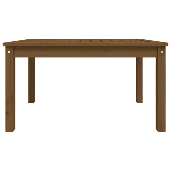 Mesa de jardín madera maciza pino marrón miel 82.5x50.5x45 cm M 5