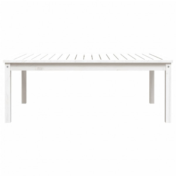 Mesa de jardín madera maciza pino blanco 121x82.5x45 cm M 5