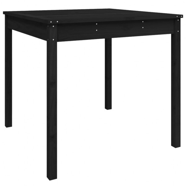 Mesa de jardim 82.5x82.5x76 cm madeira de pinho maciça preto M 2
