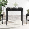 Mesa de jardín madera maciza pino negro 82.5x82.5x76 cm 3