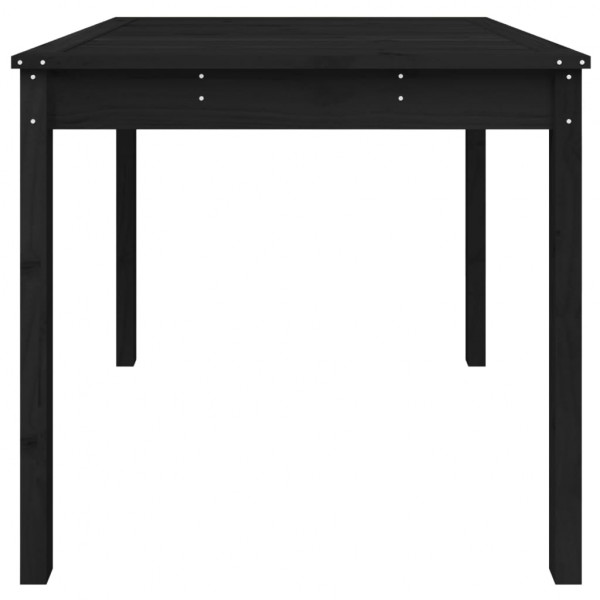 Mesa de jardín madera maciza pino negro 82.5x82.5x76 cm M 5