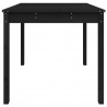 Mesa de jardín madera maciza pino negro 82.5x82.5x76 cm 5