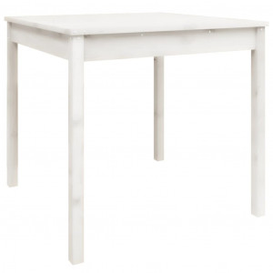 Mesa de jardín madera maciza de pino blanco 82.5x82.5x76 cm H