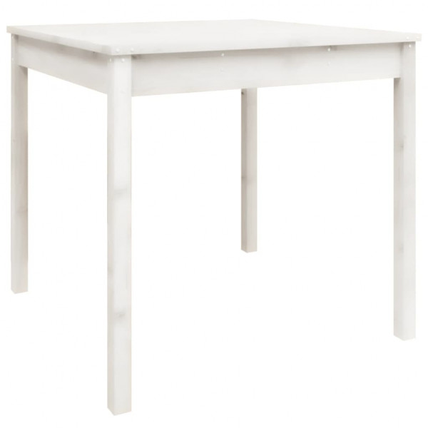 Mesa de jardín madera maciza de pino blanco 82.5x82.5x76 cm M 2