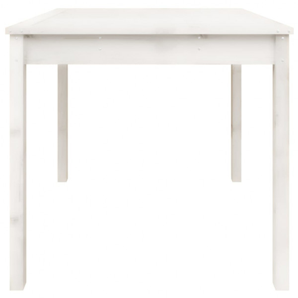 Mesa de jardim 82.5x82.5x76 cm madeira de pinho maciça branco M 5