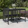 Mesa de jardim 159.5x82.5x110 madeira de pinho maciça cinzento 1