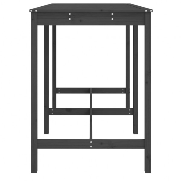 Mesa de jardim 159.5x82.5x110 madeira de pinho maciça cinzento M 5