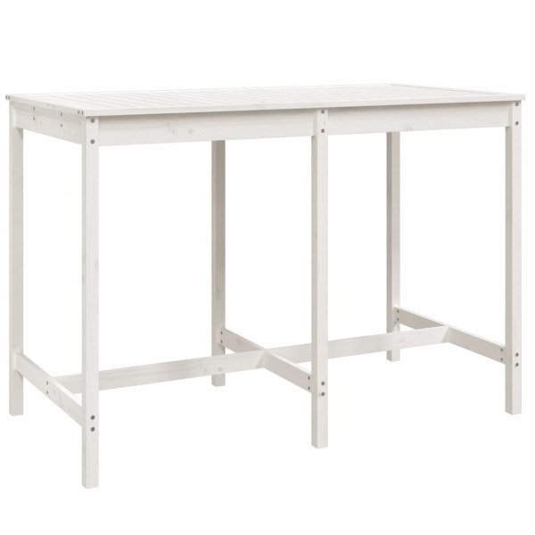 Mesa de jardim 159.5x82.5x110 cm madeira de pinho maciça branco M 2