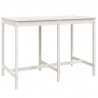 Mesa de jardim 159.5x82.5x110 cm madeira de pinho maciça branco 2