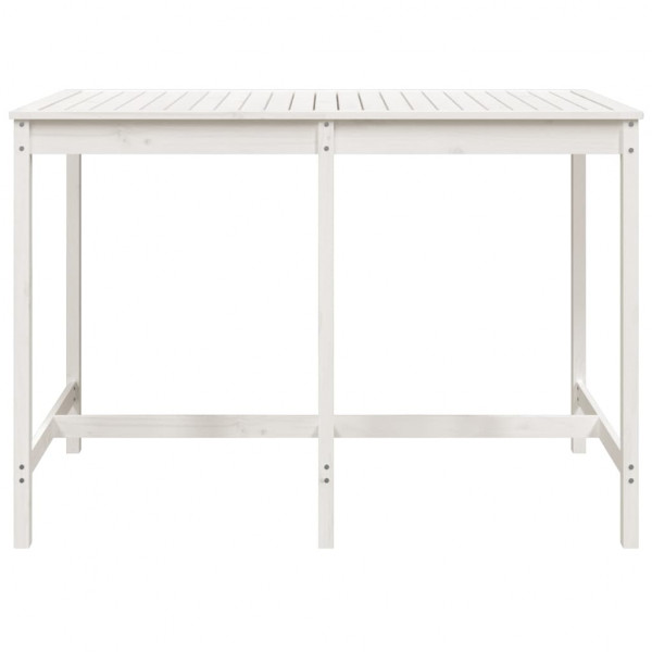 Mesa de jardim 159.5x82.5x110 cm madeira de pinho maciça branco M 4
