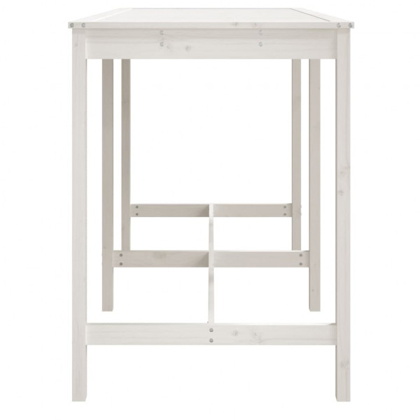 Mesa de jardín madera maciza pino blanco 159.5x82.5x110 cm M 5