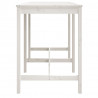 Mesa de jardim 159.5x82.5x110 cm madeira de pinho maciça branco 5