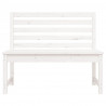 Banco de jardim 109 cm madeira de pinho maciça branco 4