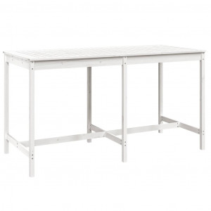 Mesa de jardín madera maciza de pino blanca 203.5x90x110 cm H