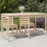 Mesa de jardín madera maciza de pino 203.5x90x110 cm 1