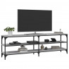 Mueble de TV madera contrachapada gris Sonoma 160x30x50 cm 4