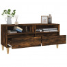 Mueble de TV madera contrachapada roble ahumado 100x34.5x44.5cm 5