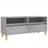 Mueble de TV madera contrachapada gris hormigón 100x34.5x44.5cm 2
