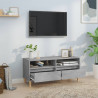 Mueble de TV madera contrachapada gris hormigón 100x34.5x44.5cm 3