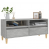 Mueble de TV madera contrachapada gris hormigón 100x34.5x44.5cm 4