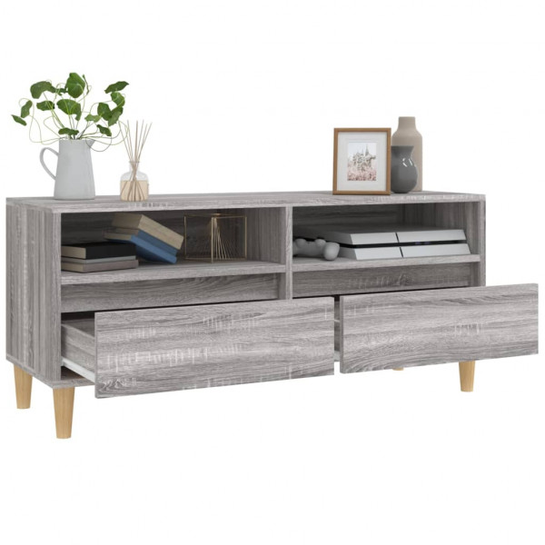 Mueble de TV madera contrachapada gris Sonoma 100x34.5x44.5 cm M 5
