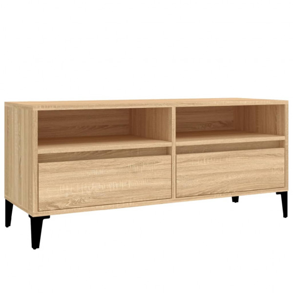 Mueble de TV madera contrachapada roble Sonoma 100x34.5x44.5 cm M 2