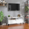 Mueble para TV madera contrachapada blanco 100x34.5x44.5 cm 1
