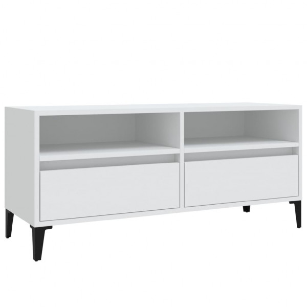 Mueble para TV madera contrachapada blanco 100x34.5x44.5 cm M 2