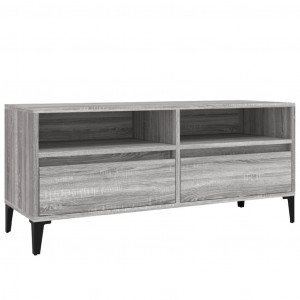 Mueble de TV madera contrachapada gris Sonoma 100x34.5x44.5 cm H