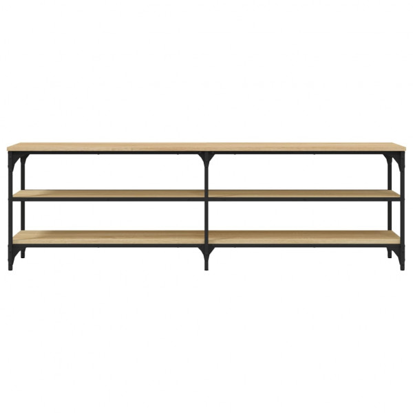 Mueble de TV madera contrachapada roble Sonoma 160x30x50 cm M 5